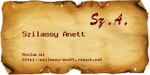 Szilassy Anett névjegykártya
